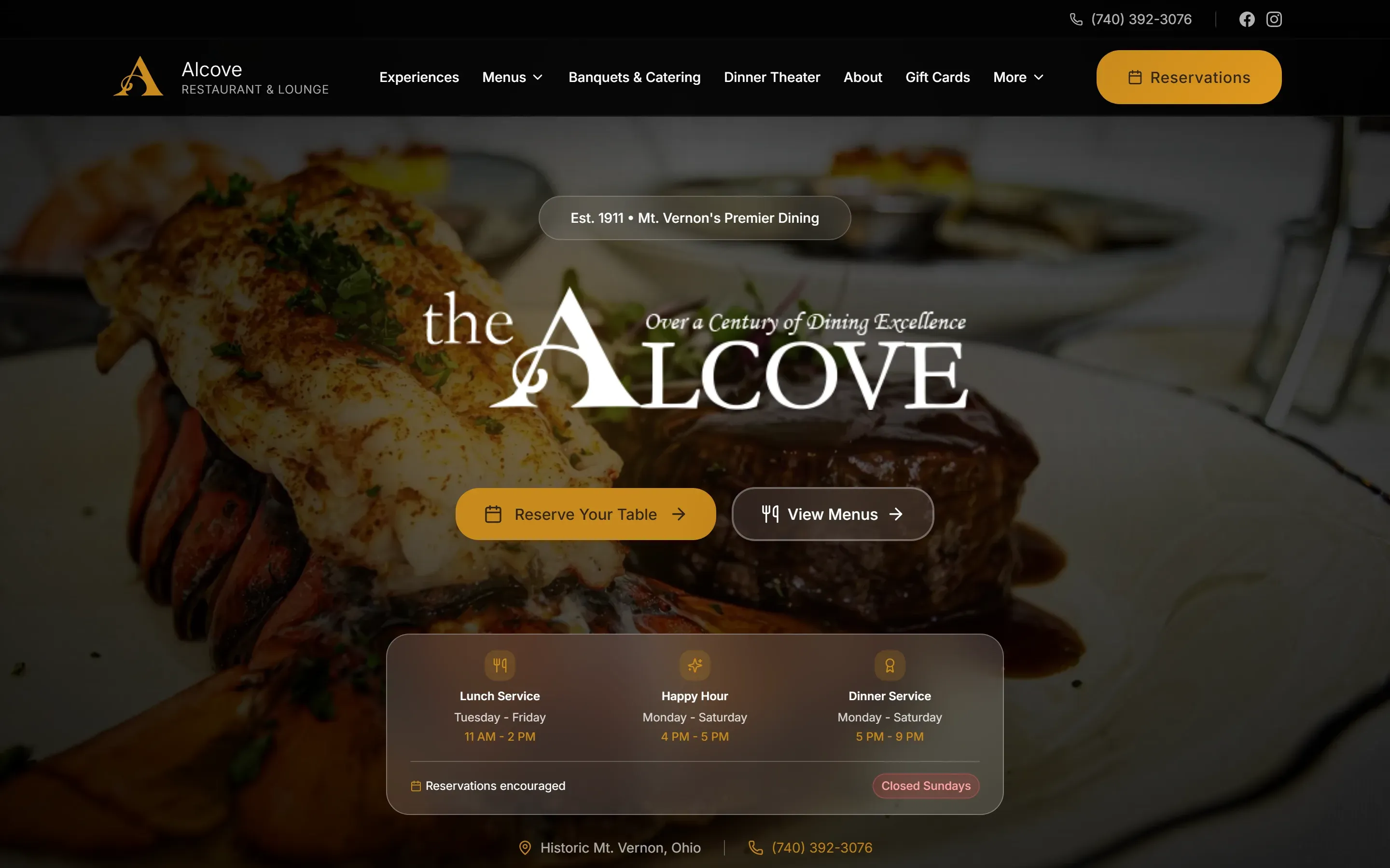 The Alcove — website screenshot