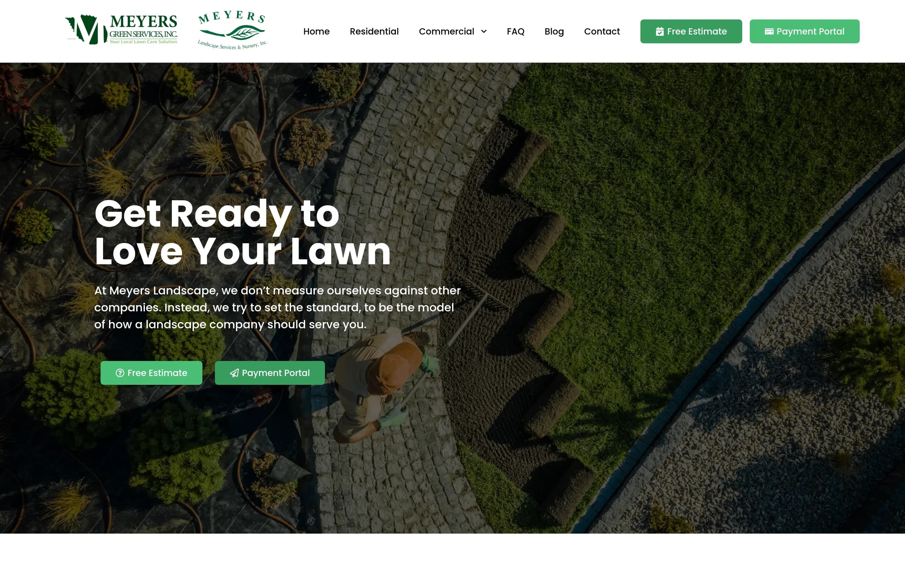 Meyers Landscape — website screenshot