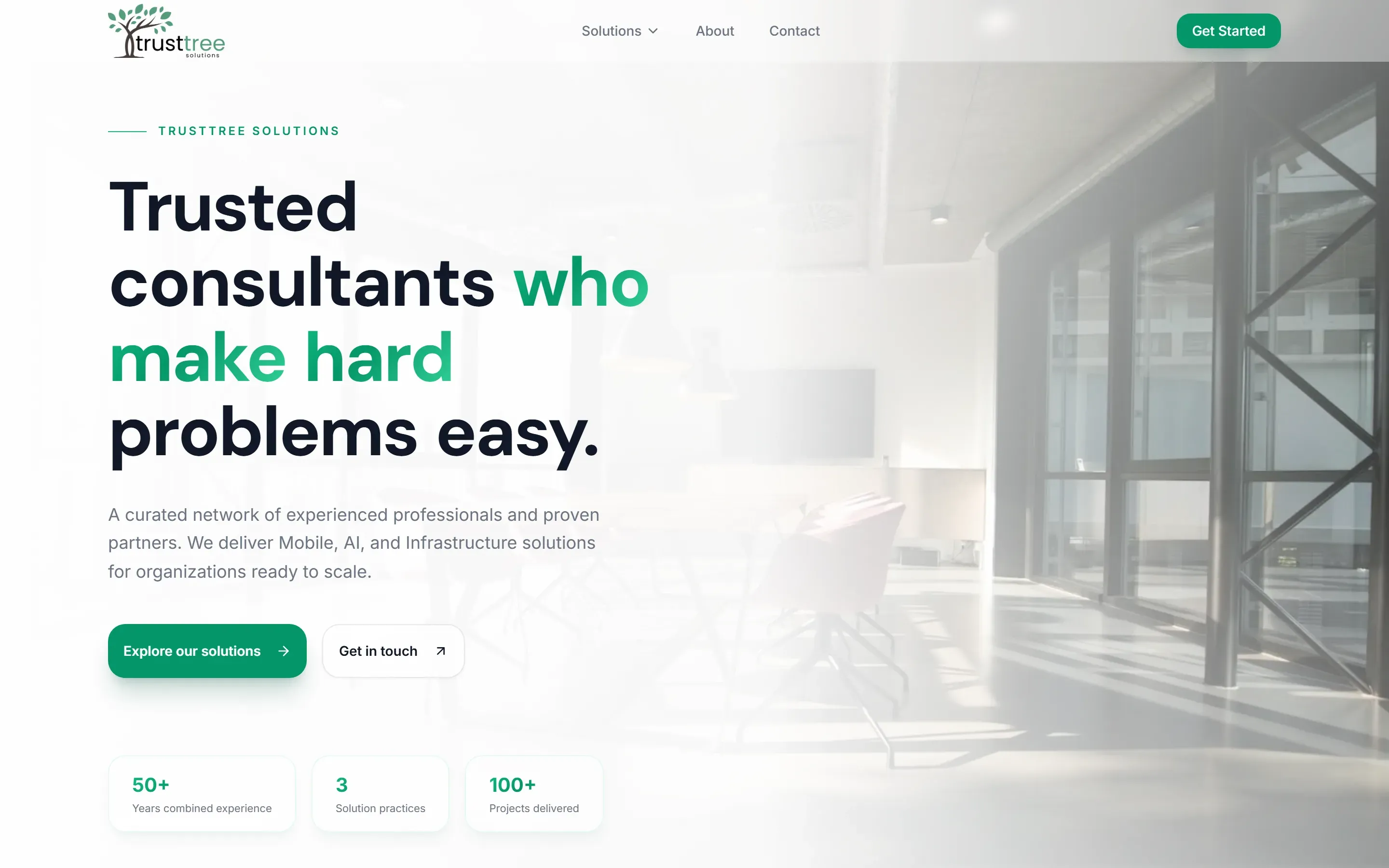 TrustTree Solutions — website screenshot